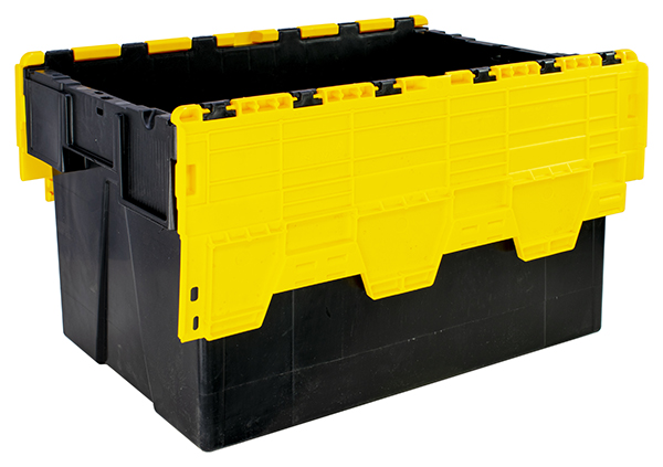 65Ltr Yellow Attached Lidded Euro Container - Image 3